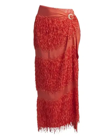 Giorgio Armani Fringe Sarong Maxi Skirt | Thumbnail 1 Giorgio Armani Fringe Sarong Maxi Skirt | Thumbnail 1