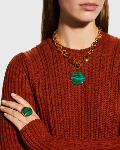 NEST Jewelry Malachite Adjustable Ring | Thumbnail 4