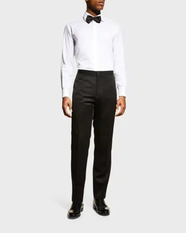 Brioni Men's Wool Tuxedo Pants | Thumbnail 2 Brioni Men's Wool Tuxedo Pants | Thumbnail 2