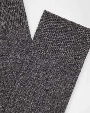 FALKE Men's Llasa Solid Ribbed Socks | Thumbnail 2