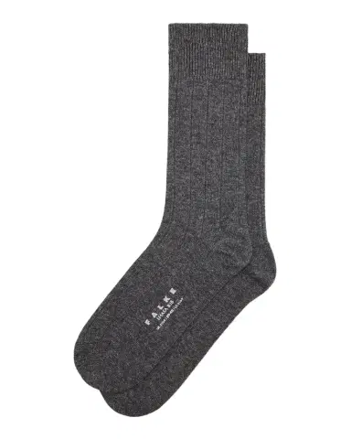 FALKE Men's Llasa Solid Ribbed Socks | Thumbnail 1