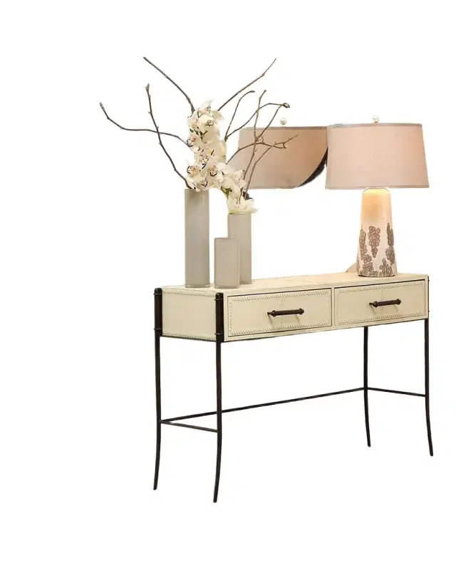 Jamie Young Nevado Leather Console Table