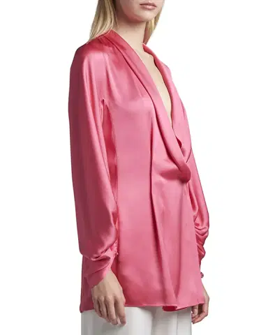 Giorgio Armani Draped Silk Tunic Blouse | Thumbnail 4 Giorgio Armani Draped Silk Tunic Blouse | Thumbnail 4