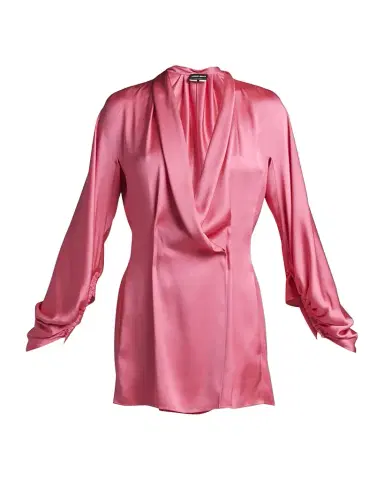 Giorgio Armani Draped Silk Tunic Blouse | Thumbnail 1 Giorgio Armani Draped Silk Tunic Blouse | Thumbnail 1