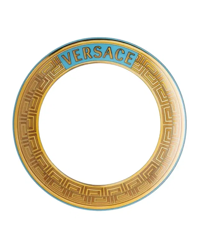 Versace Medusa Amplified Blue Coin Salad Plate