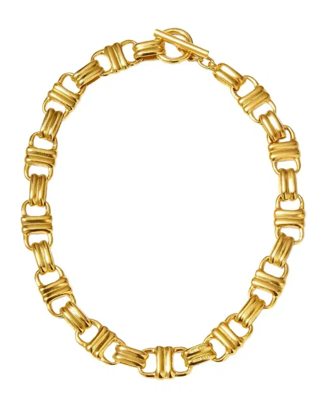 Gold Chain Toggle Necklace, 16.5"L