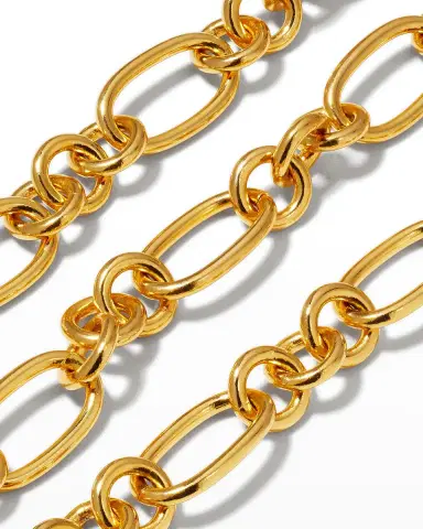 Ben-Amun Link Brass Chain Necklace with Initial Charm | Thumbnail 74