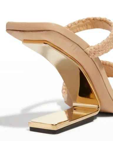 Cult Gaia Rene Woven Cantilevered Heel Sandals | Thumbnail 4 Cult Gaia Rene Woven Cantilevered Heel Sandals | Thumbnail 4