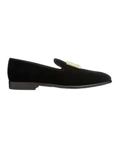 Dolce & Gabbana Men's Logo Velvet Dress Loafers | Thumbnail 1