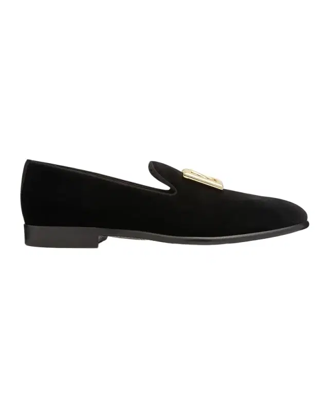 Men 's Logo Velvet Dress Loafers