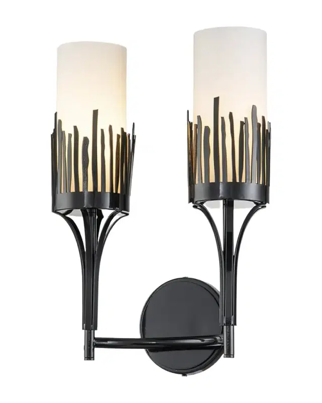 Lucas + McKearn Sawgrass 2-Light Sconce in Black