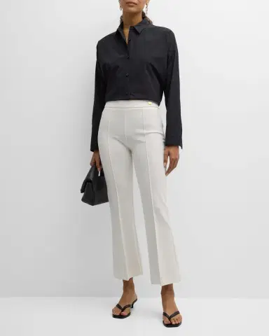 CALLAS MILANO Lola Cropped High-Rise Jersey Pants | Thumbnail 2 CALLAS MILANO Lola Cropped High-Rise Jersey Pants | Thumbnail 2
