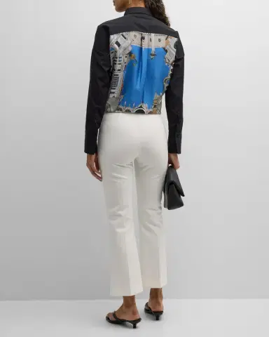 CALLAS MILANO Lola Cropped High-Rise Jersey Pants | Thumbnail 6 CALLAS MILANO Lola Cropped High-Rise Jersey Pants | Thumbnail 6