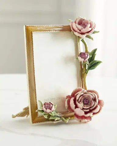 Jay Strongwater Peony Photo Frame, 5" x 7" | Thumbnail 1 Jay Strongwater Peony Photo Frame, 5" x 7" | Thumbnail 1