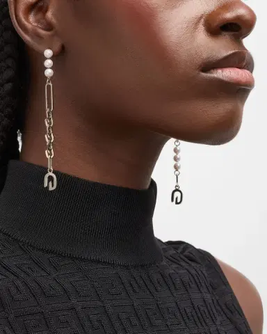 Givenchy G-Link Pearly Drop Earrings | Thumbnail 2