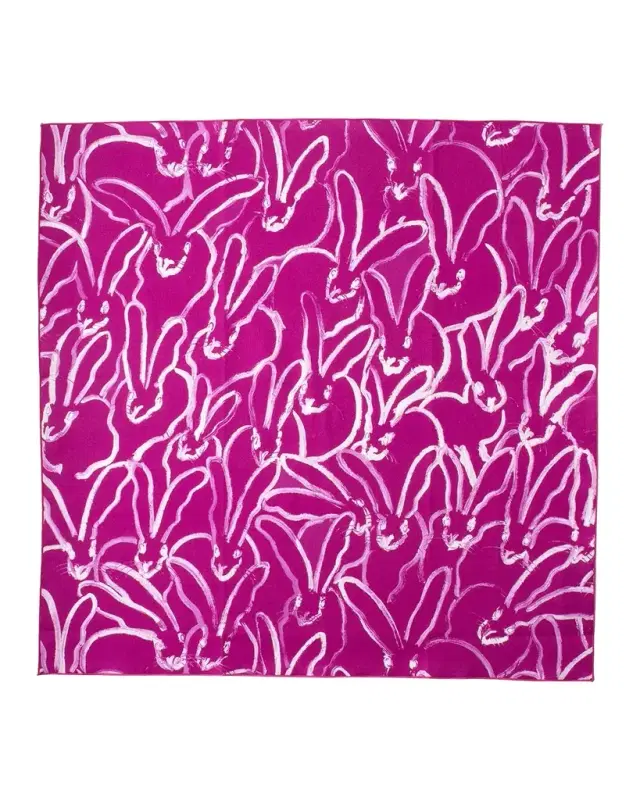 Hunt Slonem Rabbit Run Cotton Dinner Napkin