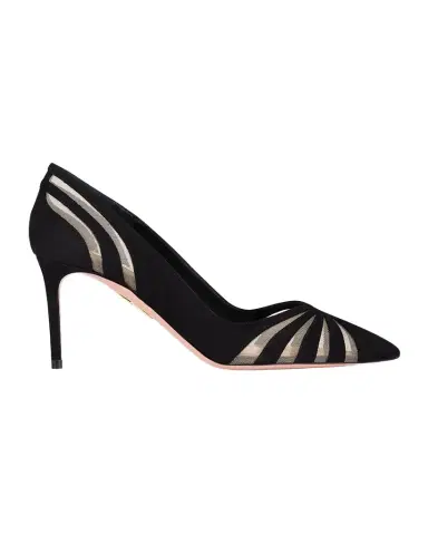 Aquazzura The Spy Suede Mesh Pumps | Thumbnail 1