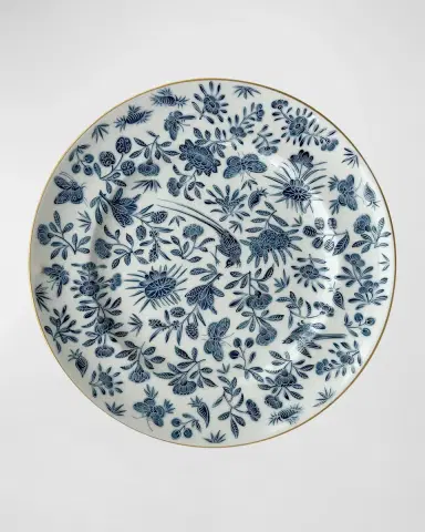 Mottahedeh Sacred Bird & Butterfly Blue Dinner Plate | Thumbnail 3 Mottahedeh Sacred Bird & Butterfly Blue Dinner Plate | Thumbnail 3