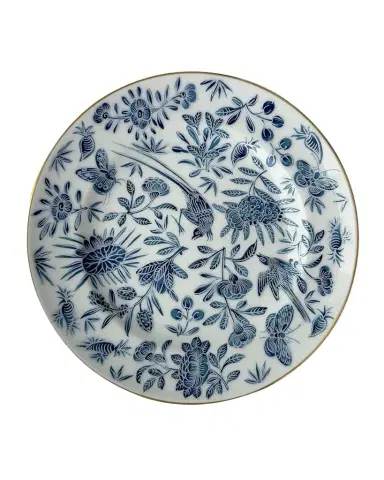 Mottahedeh Sacred Bird & Butterfly Blue Bread & Butter Plate | Thumbnail 1 Mottahedeh Sacred Bird & Butterfly Blue Bread & Butter Plate | Thumbnail 1
