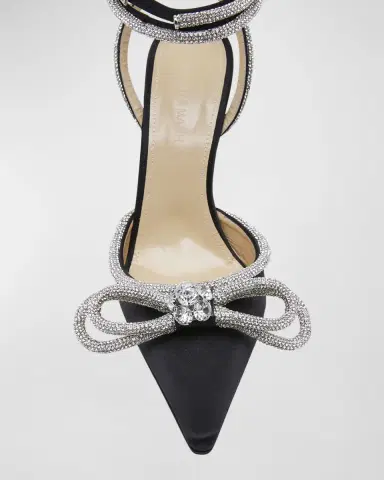 MACH & MACH Strass Bow Double Ankle-Strap Pumps | Thumbnail 5