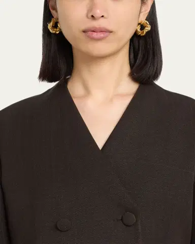 Oscar de la Renta Folded Hoop Earrings | Thumbnail 2