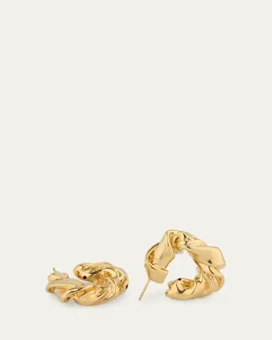 Oscar de la Renta Folded Hoop Earrings | Thumbnail 3