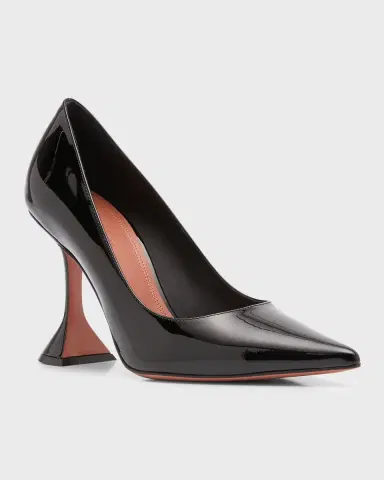 Amina Muaddi Ami Patent Leather Pedestal Pumps | Thumbnail 3 Amina Muaddi Ami Patent Leather Pedestal Pumps | Thumbnail 3