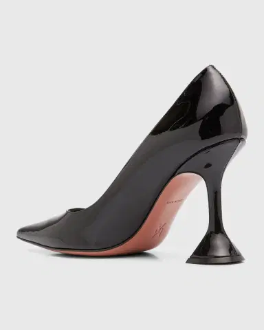 Amina Muaddi Ami Patent Leather Pedestal Pumps | Thumbnail 4 Amina Muaddi Ami Patent Leather Pedestal Pumps | Thumbnail 4