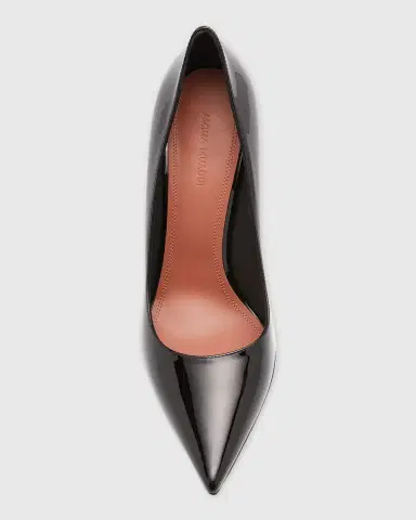 Amina Muaddi Ami Patent Leather Pedestal Pumps | Thumbnail 5 Amina Muaddi Ami Patent Leather Pedestal Pumps | Thumbnail 5