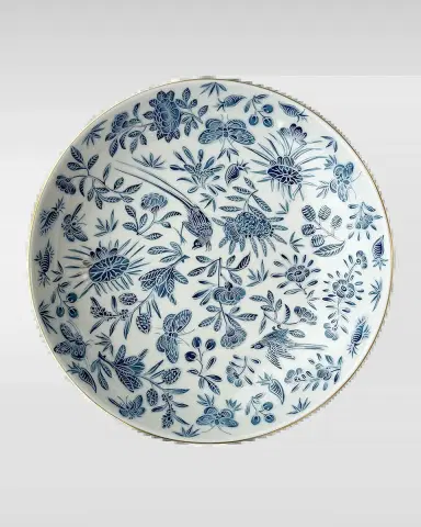 Mottahedeh Sacred Bird & Butterfly Blue Cereal Bowl | Thumbnail 2 Mottahedeh Sacred Bird & Butterfly Blue Cereal Bowl | Thumbnail 2