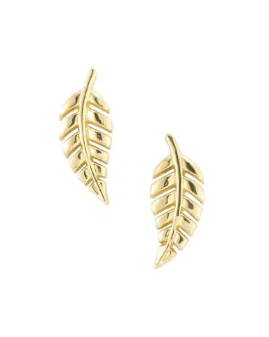 Jennifer Meyer 18k Yellow Gold Mini Leaf Stud Earrings | Thumbnail 1