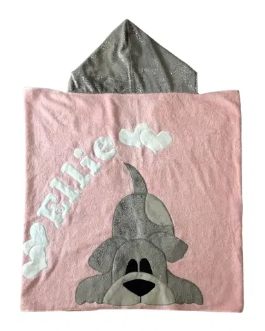 Boogie Baby Kid 's Happy Tails Hooded Towel, Personalized | Thumbnail 1 Boogie Baby Kid 's Happy Tails Hooded Towel, Personalized | Thumbnail 1