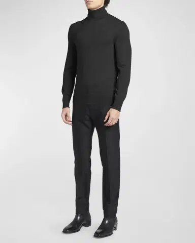 Tom Ford Men's Fine-Gauge Wool Turtleneck | Thumbnail 2 Tom Ford Men's Fine-Gauge Wool Turtleneck | Thumbnail 2