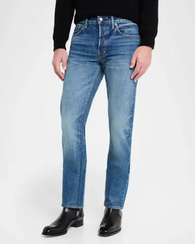 Tom Ford Men's Straight-Fit Selvedge Denim Jeans | Thumbnail 4