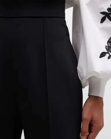 Carolina Herrera High-Rise Skinny-Leg Ankle Crepe Pants | Thumbnail 4