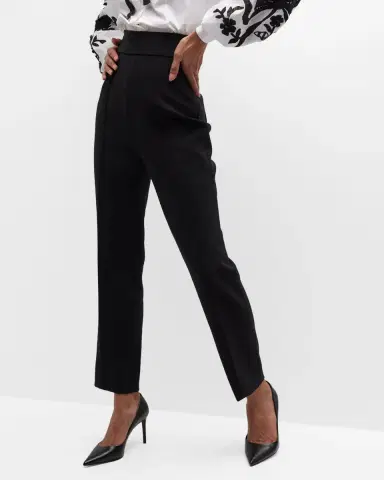 Carolina Herrera High-Rise Skinny-Leg Ankle Crepe Pants | Thumbnail 5