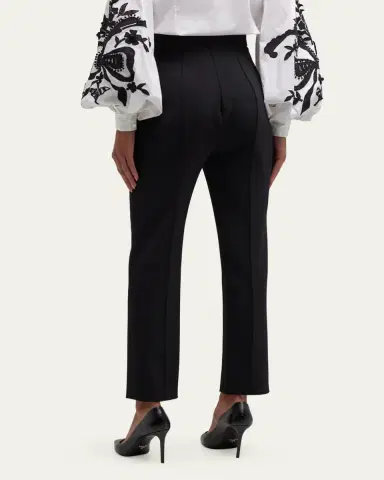 Carolina Herrera High-Rise Skinny-Leg Ankle Crepe Pants | Thumbnail 8