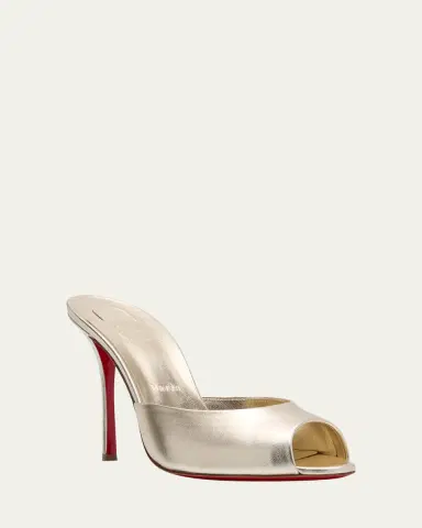 Christian Louboutin 100mm Me Dolly Metallic Slide Sandals | Thumbnail 3