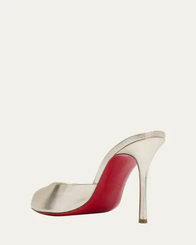 Christian Louboutin 100mm Me Dolly Metallic Slide Sandals | Thumbnail 4