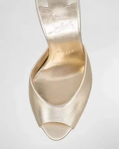 Christian Louboutin 100mm Me Dolly Metallic Slide Sandals | Thumbnail 5