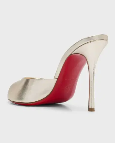 Christian Louboutin 100mm Me Dolly Metallic Slide Sandals | Thumbnail 8