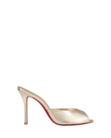 Christian Louboutin 100mm Me Dolly Metallic Slide Sandals | Thumbnail 1