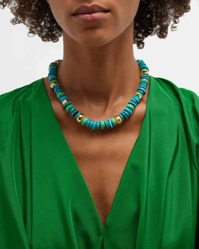 Blue and Green Turquoise Strand Necklace