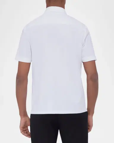 Bugatchi Men's OoohCotton Short-Sleeve Shirt with Chest Pockets | Thumbnail 2 Bugatchi Men's OoohCotton Short-Sleeve Shirt with Chest Pockets | Thumbnail 2