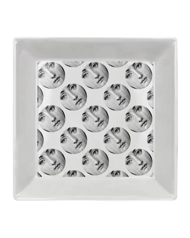 Fornasetti Square Plate 20 x 20cm - Tema E Variazioni N.197