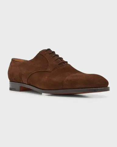 John Lobb Men's Hartland Brogue Suede Oxfords | Thumbnail 2