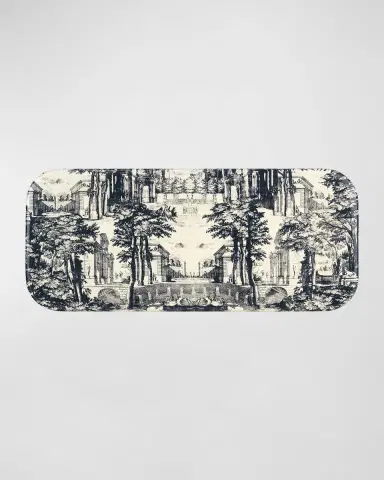 FORNASETTI Tray 25X60cm - Giardino Settecentesco Blue Ivory | Thumbnail 2 FORNASETTI Tray 25X60cm - Giardino Settecentesco Blue Ivory | Thumbnail 2