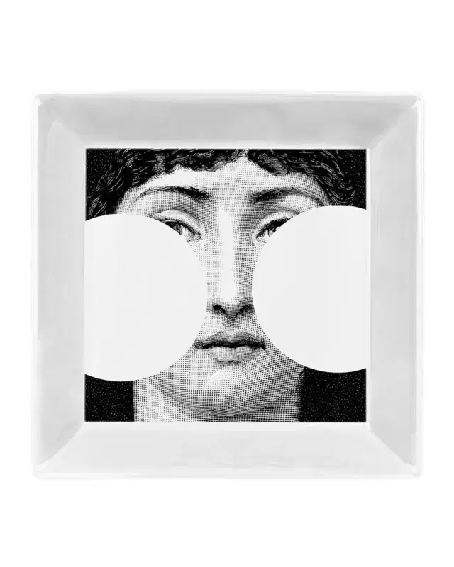 FORNASETTI Square Plate 20 x 20cm - Tema E Variazioni N.149