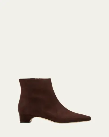 Manolo Blahnik Tolarc Suede Zip Ankle Booties | Thumbnail 10 Manolo Blahnik Tolarc Suede Zip Ankle Booties | Thumbnail 10