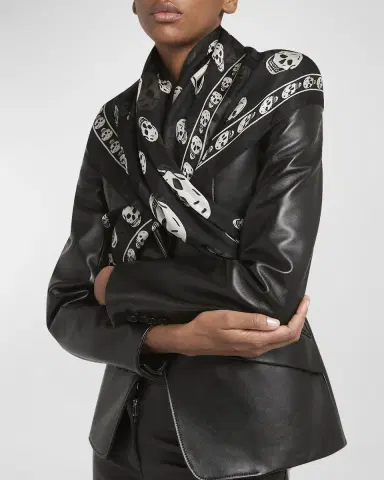 Alexander McQueen Skull Wool Scarf | Thumbnail 3 Alexander McQueen Skull Wool Scarf | Thumbnail 3